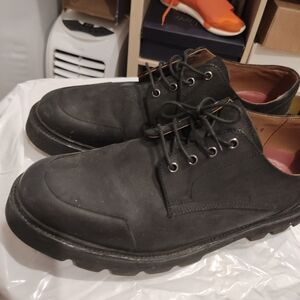 Grenson Charcoal Men's Lace-Up Derby Shoes. Preowned